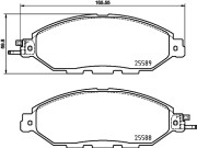 8DB 355 025-101 Sada brzdových destiček, kotoučová brzda HELLA PAGID