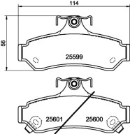 8DB 355 020-531 Sada brzdových destiček, kotoučová brzda HELLA PAGID