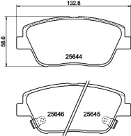 8DB 355 020-551 Sada brzdových destiček, kotoučová brzda HELLA PAGID