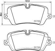 8DB 355 020-361 Sada brzdových destiček, kotoučová brzda HELLA PAGID