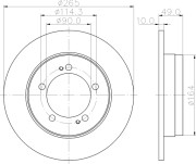 8DD 355 103-321 Brzdový kotouč HELLA PAGID