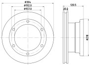 8DD 355 117-541 Brzdový kotouč HELLA PAGID