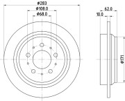 8DD 355 105-691 Brzdový kotouč HELLA PAGID