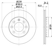 8DD 355 107-581 Brzdový kotouč PRO HELLA PAGID