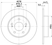 8DD 355 108-541 Brzdový kotouč PRO HELLA PAGID