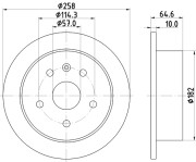 8DD 355 110-681 Brzdový kotouč HELLA PAGID