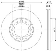 8DD 355 111-981 Brzdový kotouč HELLA PAGID