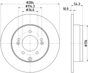 8DD 355 114-521 Brzdový kotouč HELLA PAGID