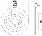 8DD 355 122-971 Brzdový kotouč PRO HELLA PAGID