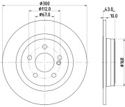 8DD 355 122-871 Brzdový kotouč PRO HELLA PAGID