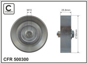 500300 Vratná/vodicí kladka, klínový žebrový řemen CAFFARO