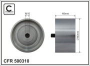 500310 Vratná/vodicí kladka, klínový žebrový řemen CAFFARO