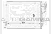 104455 Kondenzátor, klimatizace AUTOGAMMA