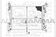 104556 Chladič, chlazení motoru AUTOGAMMA