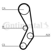 CT605 ozubený řemen CONTINENTAL CTAM BR
