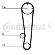 CT738 ozubený řemen CONTINENTAL CTAM BR