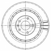 BBD5514 Brzdový kotouč BORG & BECK