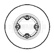 BBD5861S Brzdový kotouč BORG & BECK