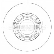 BBD6073S Brzdový kotouč BORG & BECK