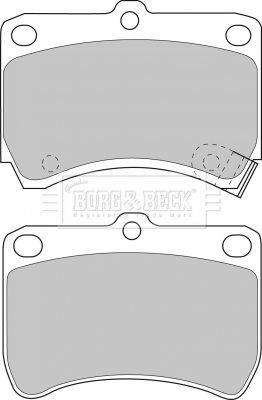 BBP1553 Sada brzdových destiček, kotoučová brzda BORG & BECK