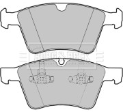BBP2387 Sada brzdových destiček, kotoučová brzda BORG & BECK
