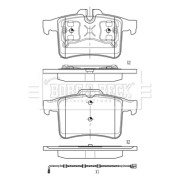 BBP2831 Sada brzdových destiček, kotoučová brzda BORG & BECK