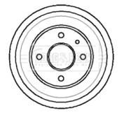 BBR7013 Brzdový buben BORG & BECK