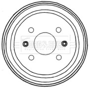 BBR7228 Brzdový buben BORG & BECK