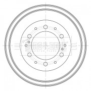 BBR7261 Brzdový buben BORG & BECK