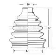 BCB2331 Měch, hnací hřídel BORG & BECK