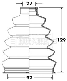 BCB2371 Měch, hnací hřídel BORG & BECK