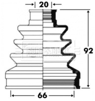 BCB2819 Měch, hnací hřídel BORG & BECK