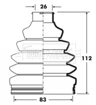 BCB6080 Měch, hnací hřídel BORG & BECK