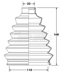 BCB6214 Měch, hnací hřídel BORG & BECK