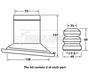 BPK7105 Ochranná sada proti prachu, tlumič pérování BORG & BECK
