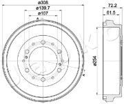 56225 Brzdový buben JAPKO