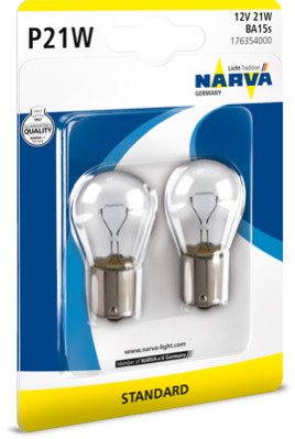 176354000 NARVA žárovka P21W (řada STANDARD) | 12V 21W | 176354000 NARVA