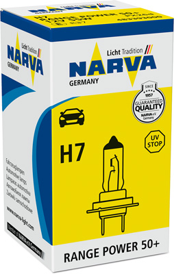 483393000 NARVA žárovka H7 (řada RANGE POWER 50+) | 12V 55W | 483393000 NARVA