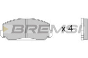 BP2150 Sada brzdových destiček, kotoučová brzda BREMSI