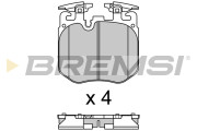 BP3692 Sada brzdových destiček, kotoučová brzda BREMSI