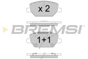 BP3775 Sada brzdových destiček, kotoučová brzda BREMSI