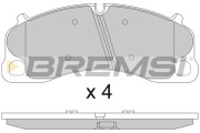 BP3810 Sada brzdových destiček, kotoučová brzda BREMSI