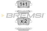 BP3841 Sada brzdových destiček, kotoučová brzda BREMSI