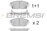 BP3861 Sada brzdových destiček, kotoučová brzda BREMSI