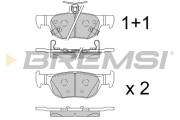 BP3862 Sada brzdových destiček, kotoučová brzda BREMSI