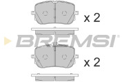 BP3865 Sada brzdových destiček, kotoučová brzda BREMSI