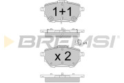 BP3883 Sada brzdových destiček, kotoučová brzda BREMSI