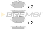 BP3884 Sada brzdových destiček, kotoučová brzda BREMSI