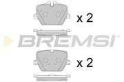 BP3902 Sada brzdových destiček, kotoučová brzda BREMSI