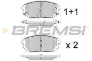 BP3929 Sada brzdových destiček, kotoučová brzda BREMSI